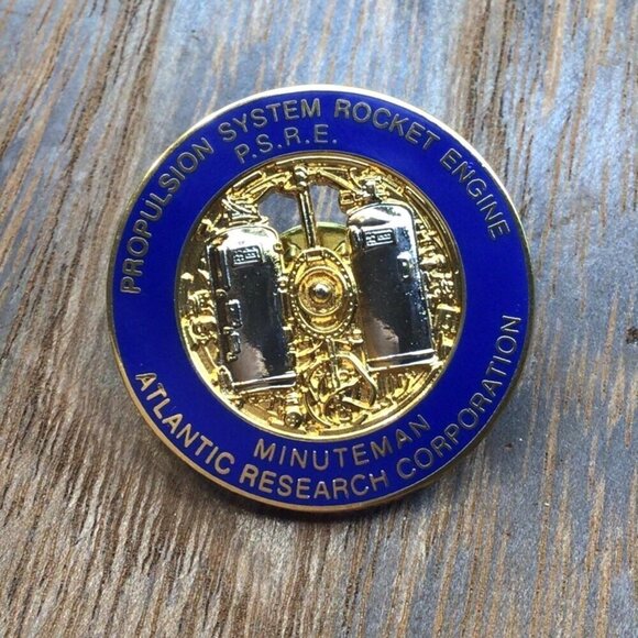 Atlantic Research Corporation Propulsion System Rocket Engine Lapel Pin RARE - Picture 1 of 3